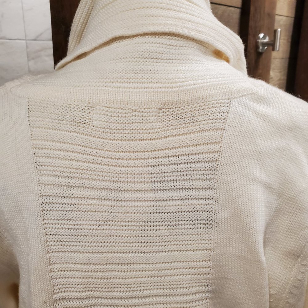 Calvin Klein Cowl Neck Sweater Large Cream Turtleneck NWOT - Picture 8 of 8
